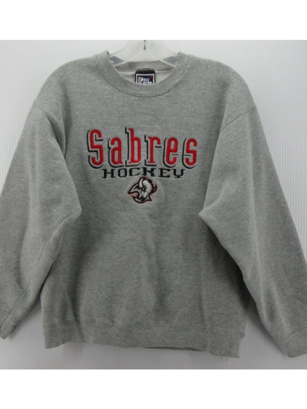 VTG Buffalo Sabres Hockey Sweatshirt Boys Medium Pro Player NHL 90s Youth *